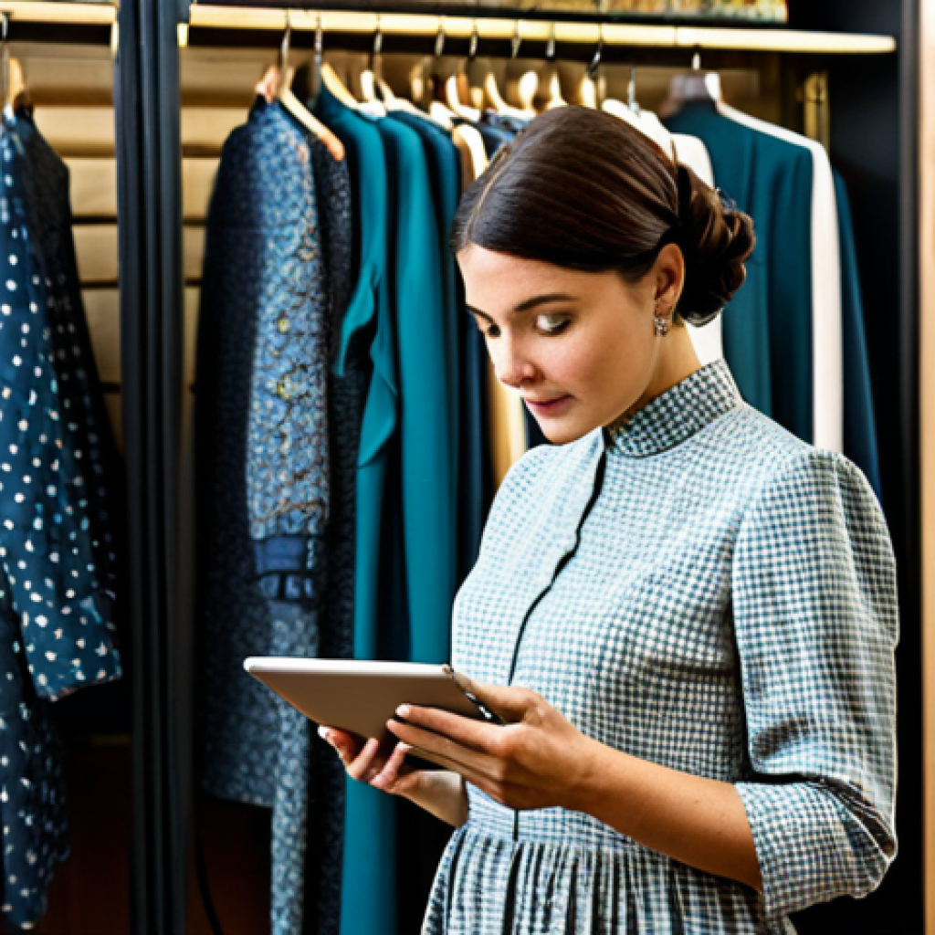 스몰 데이터 기반의 리스크 분석 기법 - Boutique Owner Analyzing Data**
"A professional, fully clothed boutique owner in a stylish, modest ...