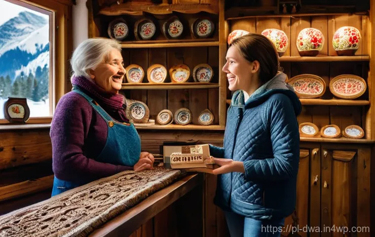 스몰 데이터 기반 비즈니스 성과 향상 전략 - **A Warm Exchange in a Zakopane Souvenir Shop:**
A friendly female shop owner, mid-30s, with a w...