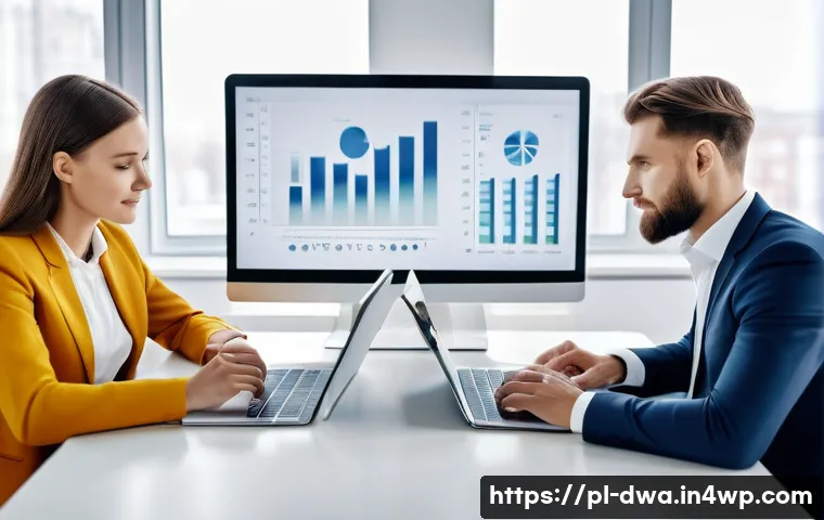 스몰 데이터의 주요 활용 분야 - A modern Polish business office environment with diverse professionals analyzing small data sets on ...