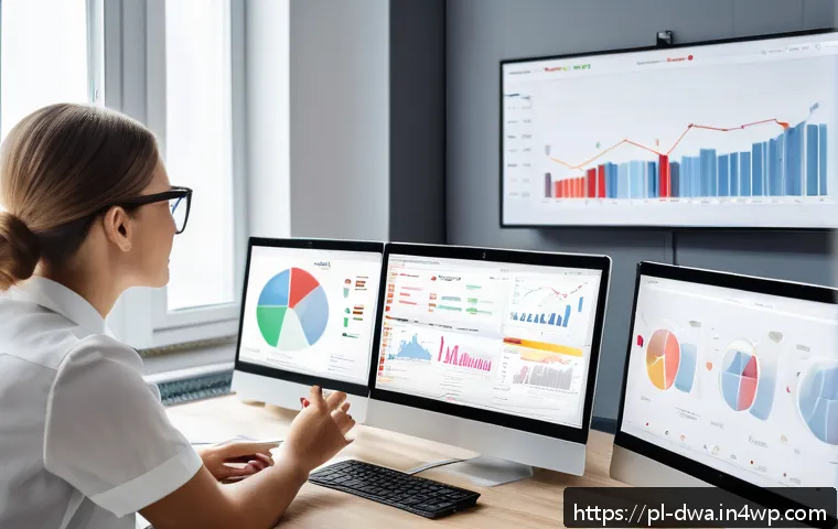 스몰 데이터와 고객 경험 개선 - A modern Polish e-commerce office scene with a diverse team of marketing professionals analyzing sma...
